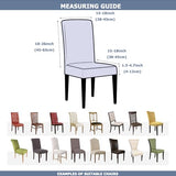 Chair Covers for Dining Chairs Set of 4, Stretchy Soft Parson Chair Covers Removable Washable Kitchen Dining Room Chair Slipcovers with Elastic for Universal Fit (Bloom Splendor)