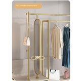 Full-Length Mirror Multifunctional Floor-Standing Coat Rack Fitting Mirror Combination Living Room Bedroom Dressing Mirror with Lockers Full Length Floor Mirror (Gold 115cm)
