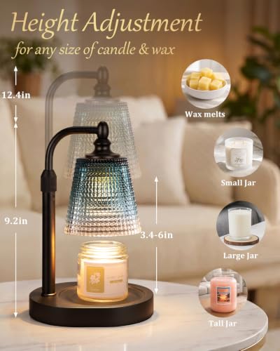 Candle Warmer Lamp with Timer,Birthday Gifts for Women  Home Decor Blue