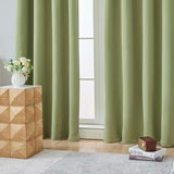 Aiyufeng Sage Green Blackout Curtains for Bedroom 63 Inch Length 2 Panels Set, Solid Thermal Insulated Energy Saving Rod Pocket Window Treatment Curtains Blackout Drapes, W40 x L63 Inch, Sage