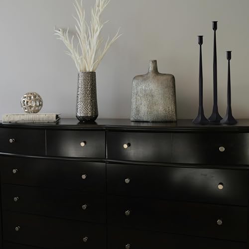 Iron Taper Candle Holder Set of 3, Black Candlestick Holders 19.3”17” 14” Heightening Decorative Candle Stand Set for Wedding, Dining Table, Home Decoration (Black)
