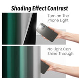 COSVIYA 100% Blackout Curtains & Drapes Ombre Green Curtains 84 inches Long 2 Panels Set, Full Room Darkening Grommet Gradient Insulated Thermal Window Curtains for Bedroom/Living Room,52x84 inches