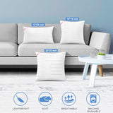 EIUE Throw Pillow Inserts, Machine Washable Pillows,Premium Polyester Fiber Fill for Sofa Bed & Decorative Cushions (White, 20x20inch)