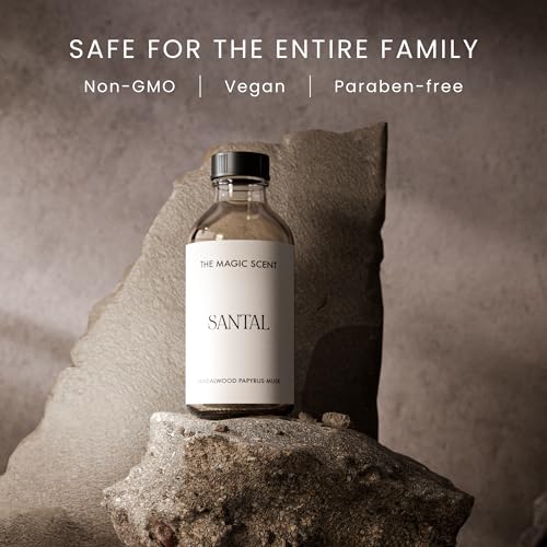 The Magic Scent Santal Fragrance Oil - Diffuser Oil Scent - Santal Aroma Diffuser Oils - Luxury Scents for Home - Sandalwood Oil - 8.5 fl oz, 250 mL