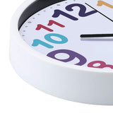 Wall Clock 9 Inch Silent Non Ticking Battery Operated Time Teaching Quartz Home Colorful Read Learn Time Perfect for Teacher's Classrooms and Kid's Bedrooms