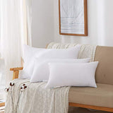 Acanva Premium Throw Pillow Inserts with Microfiber Filled, Lumbar Support Decorative Stuffer for Sofa Bed Couch & Chairs, 16x26, 2 Count, White