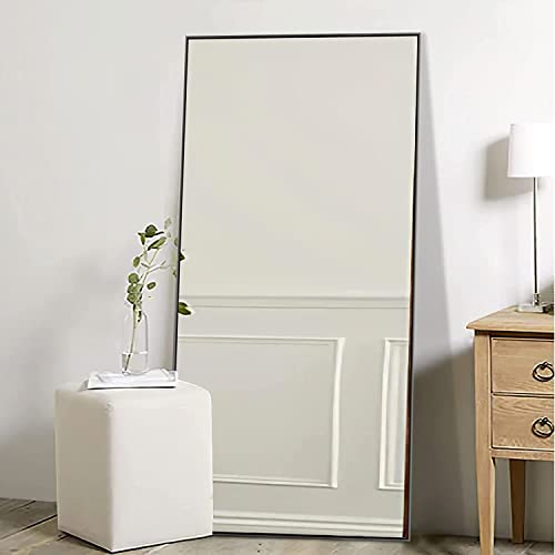 MIRUO 51" x 16" Door Mirror - Wall Hanging Full Length White Mirror for Bathroom