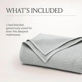 BOLL & BRANCH Waffle Bed Blanket, Twin/Twin XL, Natural