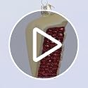 Old World Christmas Piece of Cherry Pie Glass Blown Ornament for Christmas Tree, Handcrafted Holiday Decoration, Dessert Pie Collection