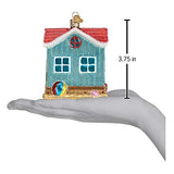 Old World Christmas House Ornament, Beach Blue 3.75 x 3