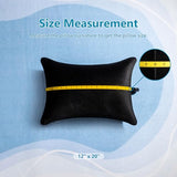 AM AEROMAX 12 × 20 Pillow Insert (Pack of 2) Memory Foam Lumbar Support Throw Pillow Sham Rectangular for Decorative Cushion Bed Couch Sofa Without Deform After Longtime Use(Black)