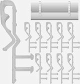 Amazing Drapery Hardware 2" Clear Hidden Valance Clips - Durable Plastic Brackets for Blinds and Window Shades, 10-Pack