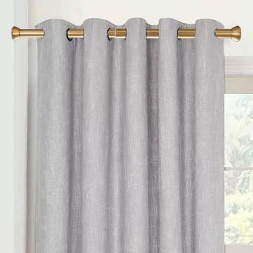 2 Pack Telescoping Curtain Rods, Side Curtain Rods 1Inch Diameter Drapery Rods 12-20Inch Length Adjustable Rod with Brackets Window Treatment-Warm Gold
