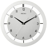 SEIKO QXA520WLH Metal Non Ticking Wall Clock, White, 11 Inch