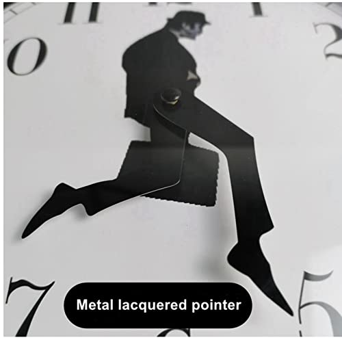 TANKRIN Ministry of Silly Walks Clock, Silly Walk Wall Clock, A Interesting Wall Clock for Bedroom Kitchen Living Room, Novelty Home Decor Gifts (Black)