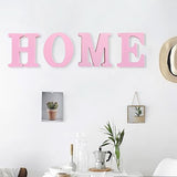 AOCEAN 8 Inch Pink Wood Letters Unfinished Wood Letters for Wall Decor Decorative Standing Letters Slices Sign Board Decoration for Craft Home Party Projects (A)