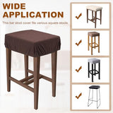 uxcell 2 Pcs Seat Covers for Dining Chairs, Bar Stool Covers Stretch Chair Seat Protector Waterproof Saddle Stools Slipcover with Elastic Band for Kitchen Bar, Diamond Pattern Dark Gray