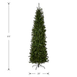 National Tree Company 6.5 ft Unlit Kingswood Fir Slim Artificial Christmas Tree, 719 Tips, Includes Stand, Green