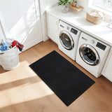 ISEAU 2x4 Soft Runner Rug for Hallway, Washable and Non-Slip, Black