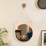 iCAGY Plastic Kids Mirror for Wall - Kids Safety, Hanging, Acrylic, Non-Glass and Unbreakable - Cat Decoration Mirror for Kid's Playroom 10"