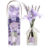 COCORRÍNA Reed Diffuser - Lavender Eucalyptus 8.5 Fl.oz Flower Reed Diffuser with Sticks, Bedroom Bathroom Shelf Decor (Floral Basket Collection)