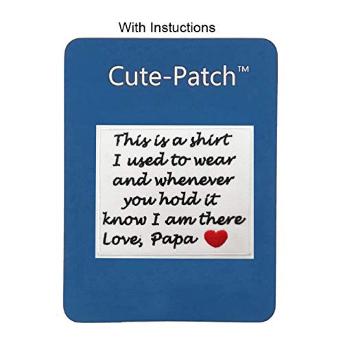 Cute-Patch Memory Pillow Cover DIY Patch This is a Shirt I Used to wear Iron on Memorial Patches (Papa)