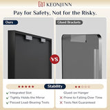 Keonjinn Black Bathroom Mirror 22 x 30 Inch, Brushed Black Framed Mirror for Over Sink, Rectangle Wall Vanity Mirrors with Square Corner, Alumium Frame, Modern Farmhouse Style