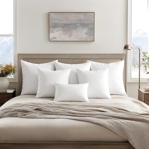 MIULEE 22x22 Throw Pillows Inserts 4 Pack, Decorative Pillows for Couch Bed