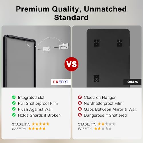 Bathroom Mirrors for Over Sink,1Pcs 24x36Inch Vanity Mirrors for Wall,Black Metal Frame Rectangle Mirrors for Bathroom Farmhouse Restroom,Hangs Horizontally or Vertically