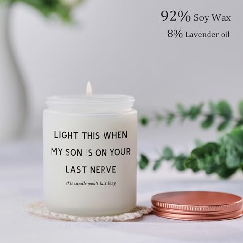 Daughter in Law Gifts - Best Birthday Christmas Mothers Day Gifts for Daughter in Law from Mother in Law or Father in Law - Funny Future DIL Sons Girlfriend Adult Candle Women Gift