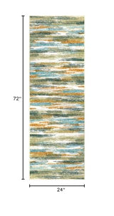 Abstract Washable 2x6 Runner Rug Non Slip Runners for Hallway
