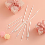 36-Count Pearl White Long Thin Birthday Candles, Cake Candles, Birthday Parties, Wedding Decorations, Party Candles