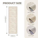 Rug Runners for Hallways Non Slip - 2x8 Runner Rug for Bedroom, Washable Runner with Rubber Backing, Soft Low-Pile Carpet for Kitchen, Laundry, Bathroom (2'x8', Beige/Ivory)