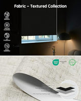 Yoolax Motorized Blinds with Remote, 100% Blackout Smart Roller Shades Work with Alexa, Google, Apple Home, Custom Automatic Shades with Voice Control for Bedroom Office (Linen Beige)