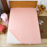 Pink,80x190cm/31x75,Traditional Japanese Futon Cover Shikibuton Floor Futon Mattress Soft Skin-Friendly Protective Cover with Zipper Dust Cover Machine Wash Up to 3-8cm Deep