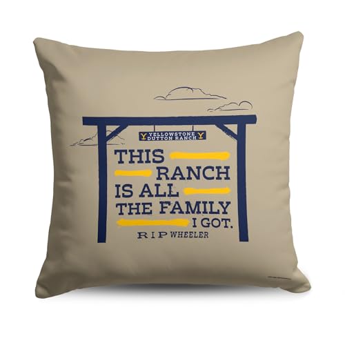 NORTHWEST Paramount Yellowstone Throw Pillow, Family I Got, 18 x 18 inches
