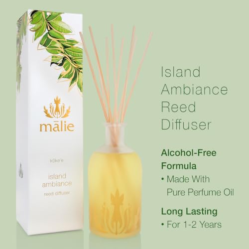 Malie Island Ambiance Reed Diffuser, Immerse Yourself in Hawaiian Aromatherapy
