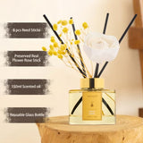 Airkeep Flower Reed Diffuser Set, Citrus Lemon Diffuser Set, 5.07 Fl.oz (150ml), Home Fragrance, Bathroom, Bedroom & Home Décor, Air Freshener