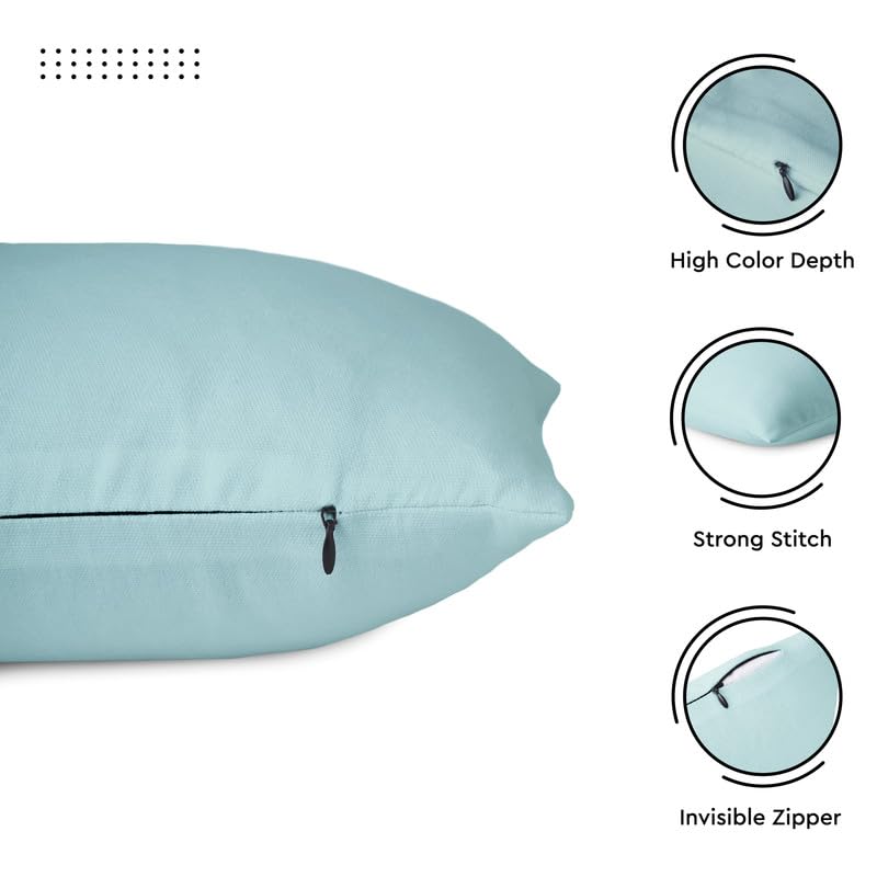 Encasa XO Throw Pillow Covers, Cotton, No Inserts 18"x18"