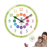 Learn to Tell Time Clock, 20cm Round Classroom Tool, Non Ticking Silent Movement, Home Decor, Bedroom Accents, Educational Timepiece Use