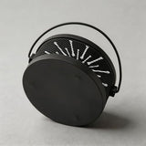 Elsjoy 2 Pack Mosquito Coil Holder with Lid and Handle, Portable Incense Coil Burner Metal Mosquito Incense Holder for Indoor & Outdoor Camping