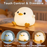 Duck Night Light, Cute DoDo Duck Lamp, Squishy Silicone Dimmable Bedside Light for Baby Nursery with Timer, Rechargeable Touch Nightlight for Boys Girls Room Decor, Birthday Gift for Kids