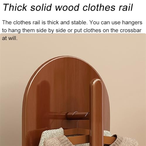 Full Body Mirror, Full-Length Mirror, Full-Length Mirror, Floor-to-Ceiling Mirror, All Solid Wood, Simple, rotatable, Drawer, Clothes Hanger, Coat Rack for Home Bedroom,Bedroom Furniture