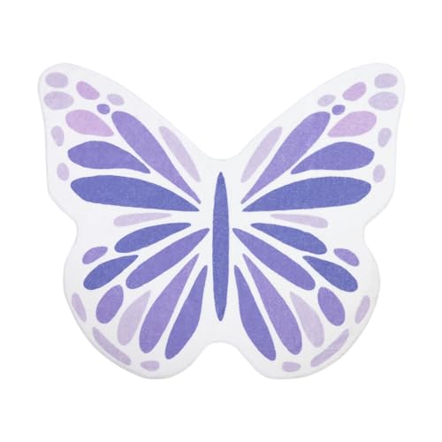 Topotdor Cute Butterfly Kids Rugs for Girls Bedroom, Toddler Nursery Rug Soft Washable Kids Area Rug for Butterfly Living Room Playroom Decor, Purple 35 x 43 inch