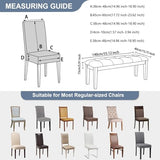 Eco-Ancheng Chair Cover Dining Chair Covers Set of 5 with Bench Chair Cover Parsons Chair Slipcover Jacquard Bench Slipcover Removable Kitchen Chair Protector for Dining Room Hotel Restaurant,16