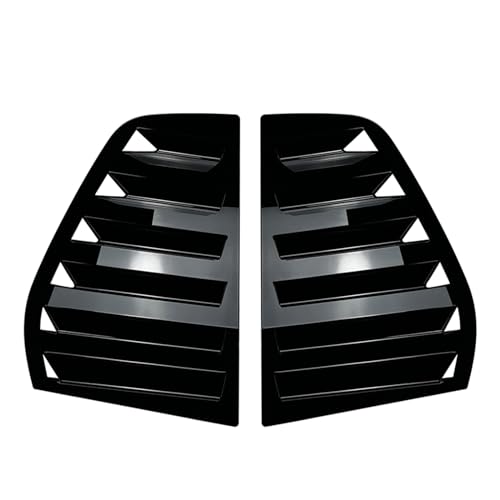 Compatible with VW Golf 5 MK5 Exterior Rear Side Window Louver Shutter Trim Carbon Fiber Look/Gloss Black Windshield(Glossy Black)