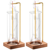 Incense Holder for Sticks, Insence-Stick Holder, Anti-Ash Flying No Mess Incense Burner, Incense Stick Holder with Glass Ash Catcher, for Yoga Spa Meditation Home Decor(2 Pack)