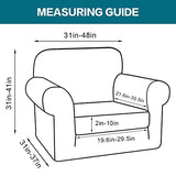 Turquoize 2 Piece Chair Covers for Living Room Armchair Couch Cover with Individual Cushion Covers Furniture Cover for Chairs (Chair,BiscottiBeige)