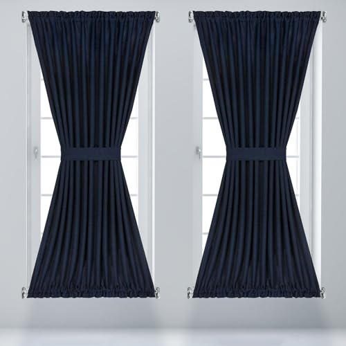 Amazing Drapery Hardware White Swivel Sash Curtain Rods with Nickel Ends, Set of 2 (Hardware Included) - Adjustable Length 21-38 Inches, Easy to Install Metal Rods for Doors, Windows,and Sidelights