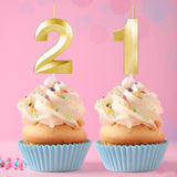 21st Birthday Candles,21st Birthday Decorations Cake Topper for Her Him Men Party Favors